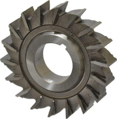 Made in USA - 2-1/2" Diam x 1/2" Width of Cut, 18 Teeth, High Speed Steel Side Milling Cutter - Straight Teeth, Uncoated - Industrial Tool & Supply