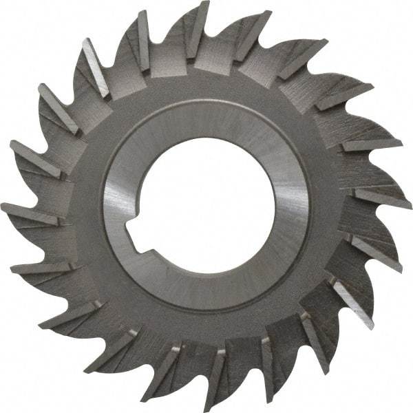 Made in USA - 3" Diam x 1/4" Width of Cut, 20 Teeth, High Speed Steel Side Milling Cutter - Straight Teeth, Uncoated - Industrial Tool & Supply