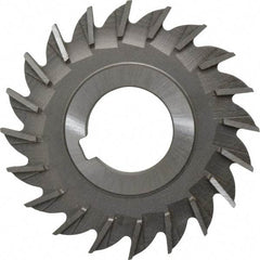 Made in USA - 3" Diam x 1/4" Width of Cut, 20 Teeth, High Speed Steel Side Milling Cutter - Straight Teeth, Uncoated - Industrial Tool & Supply