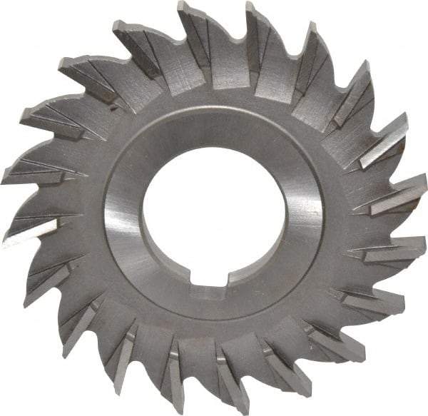 Made in USA - 3" Diam x 9/32" Width of Cut, 20 Teeth, High Speed Steel Side Milling Cutter - Straight Teeth, Uncoated - Industrial Tool & Supply