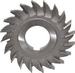 Made in USA - 3" Diam x 9/32" Width of Cut, 20 Teeth, High Speed Steel Side Milling Cutter - Straight Teeth, Uncoated - Industrial Tool & Supply