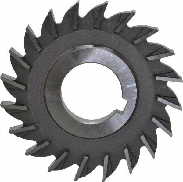 Made in USA - 3" Diam x 5/16" Width of Cut, 20 Teeth, High Speed Steel Side Milling Cutter - Straight Teeth, Uncoated - Industrial Tool & Supply