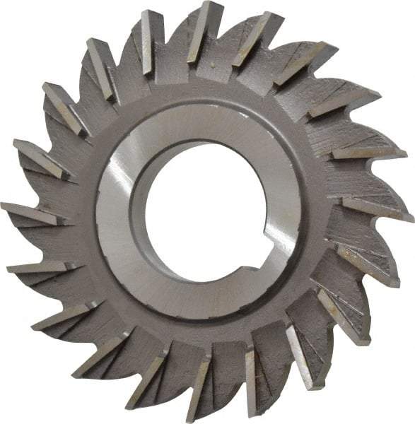 Made in USA - 3" Diam x 11/32" Width of Cut, 20 Teeth, High Speed Steel Side Milling Cutter - Straight Teeth, Uncoated - Industrial Tool & Supply