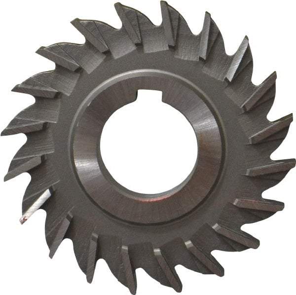 Made in USA - 3" Diam x 3/8" Width of Cut, 20 Teeth, High Speed Steel Side Milling Cutter - Straight Teeth, Uncoated - Industrial Tool & Supply
