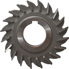 Made in USA - 3" Diam x 3/8" Width of Cut, 20 Teeth, High Speed Steel Side Milling Cutter - Straight Teeth, Uncoated - Industrial Tool & Supply