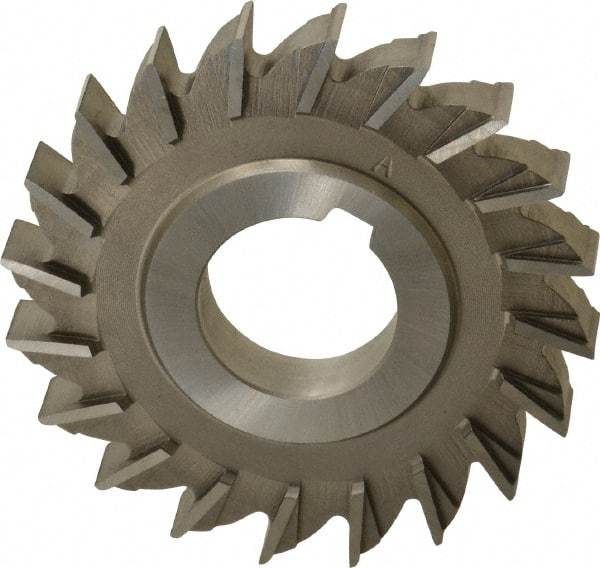 Made in USA - 3" Diam x 7/16" Width of Cut, 20 Teeth, High Speed Steel Side Milling Cutter - Straight Teeth, Uncoated - Industrial Tool & Supply