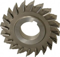 Made in USA - 3" Diam x 7/16" Width of Cut, 20 Teeth, High Speed Steel Side Milling Cutter - Straight Teeth, Uncoated - Industrial Tool & Supply