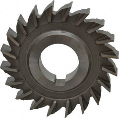 Made in USA - 3" Diam x 1/2" Width of Cut, 20 Teeth, High Speed Steel Side Milling Cutter - Straight Teeth, Uncoated - Industrial Tool & Supply
