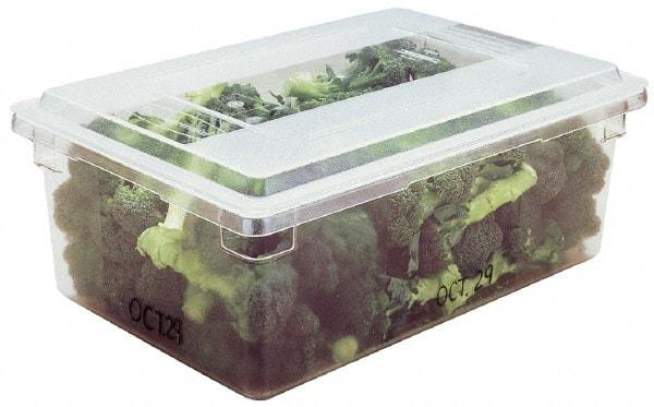 Rubbermaid - Rectangular, Clear Polycarbonate Food Tote Box - 12" High x 18" Wide x 26" Long - Industrial Tool & Supply