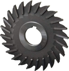 Made in USA - 4" Diam x 3/16" Width of Cut, 24 Teeth, High Speed Steel Side Milling Cutter - Straight Teeth, Uncoated - Industrial Tool & Supply