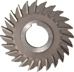 Made in USA - 4" Diam x 3/16" Width of Cut, 24 Teeth, High Speed Steel Side Milling Cutter - Straight Teeth, Uncoated - Industrial Tool & Supply