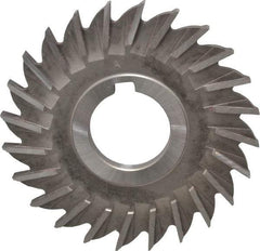 Made in USA - 4" Diam x 1/4" Width of Cut, 24 Teeth, High Speed Steel Side Milling Cutter - Straight Teeth, Uncoated - Industrial Tool & Supply