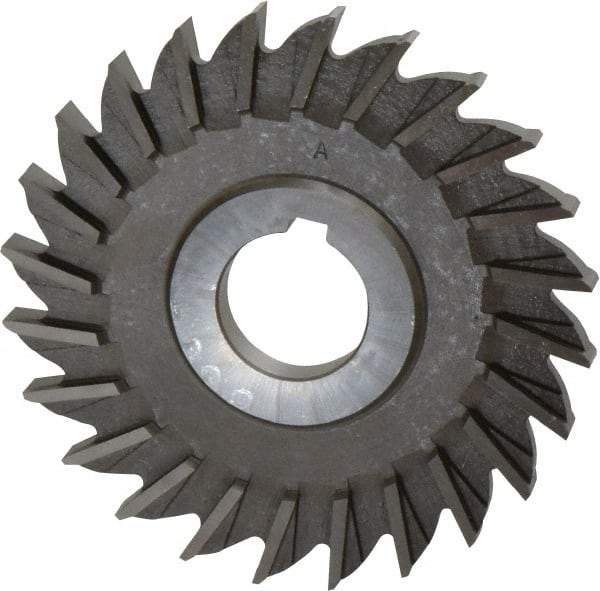 Made in USA - 4" Diam x 5/16" Width of Cut, 24 Teeth, High Speed Steel Side Milling Cutter - Straight Teeth, Uncoated - Industrial Tool & Supply