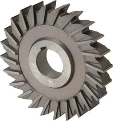 Made in USA - 4" Diam x 5/8" Width of Cut, 24 Teeth, High Speed Steel Side Milling Cutter - Straight Teeth, Uncoated - Industrial Tool & Supply