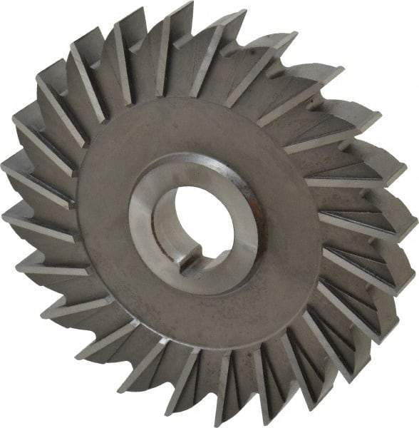 Made in USA - 5" Diam x 5/8" Width of Cut, 24 Teeth, High Speed Steel Side Milling Cutter - Straight Teeth, Uncoated - Industrial Tool & Supply