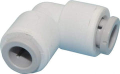 Parker - 3/8" Outside Diam, Polypropylene Push-to-Connect Tube Union Elbow - 150 Max psi, Tan - Industrial Tool & Supply