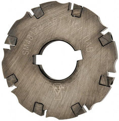 APT - Arbor Hole Connection, 3/8" Cutting Width, 1-1/16" Depth of Cut, 4" Cutter Diam, 1-1/4" Hole Diam, 8 Tooth Indexable Slotting Cutter - SM48 Toolholder, CTA 2 Insert, Neutral Cutting Direction - Industrial Tool & Supply