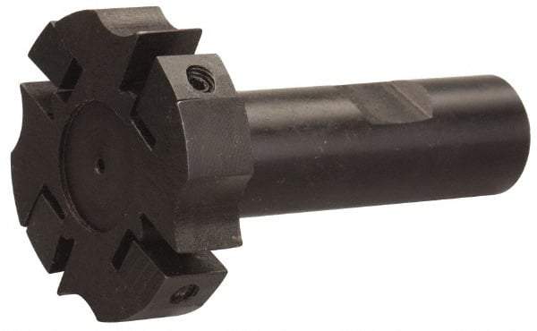 APT - Shank Connection, 0.72" Cutting Width, 15/16" Depth of Cut, 3" Cutter Diam, 4 Tooth Indexable Slotting Cutter - 1" Shank Diam, SM34 Toolholder, CTA 6 Insert, Right Hand Cutting Direction - Industrial Tool & Supply