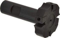 APT - Shank Connection, 0.485" Cutting Width, 9/16" Depth of Cut, 2" Cutter Diam, 4 Tooth Indexable Slotting Cutter - 3/4" Shank Diam, SM24 Toolholder, CTA 4 Insert, Right Hand Cutting Direction - Industrial Tool & Supply