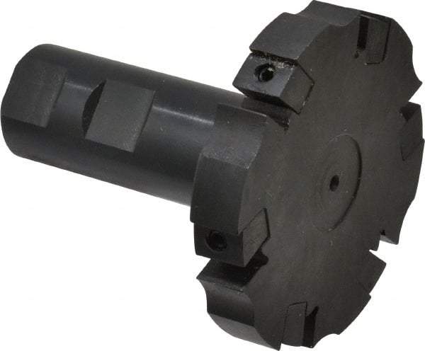 APT - Shank Connection, 3/8" Cutting Width, 15/16" Depth of Cut, 3" Cutter Diam, 6 Tooth Indexable Slotting Cutter - 1" Shank Diam, SM36 Toolholder, CTA 2 Insert, Right Hand Cutting Direction - Industrial Tool & Supply
