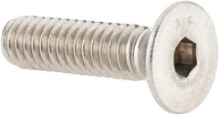 Value Collection - 1/4-20 UNC Hex Socket Drive, 82° Flat Screw - Grade 316 Stainless Steel, 1" OAL - Industrial Tool & Supply