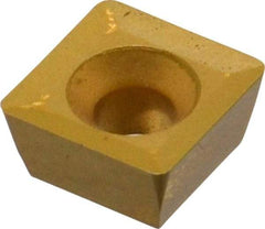 Interstate - SPEH332 Grade ICP55M Carbide Milling Insert - TiN/TiC/TiCN/TiN Finish, 3/16" Thick, 3/8" Inscribed Circle, 1/32" Corner Radius - Industrial Tool & Supply