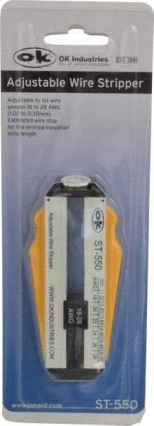 Jonard Tools - 28 to 18 AWG Capacity Precision Wire Stripper - Polycarbonate Handle - Industrial Tool & Supply