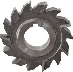 Made in USA - 2-1/8" Diam x 3/8" Width of Cut, 14 Teeth, High Speed Steel Side Milling Cutter - Staggered Teeth, Uncoated - Industrial Tool & Supply