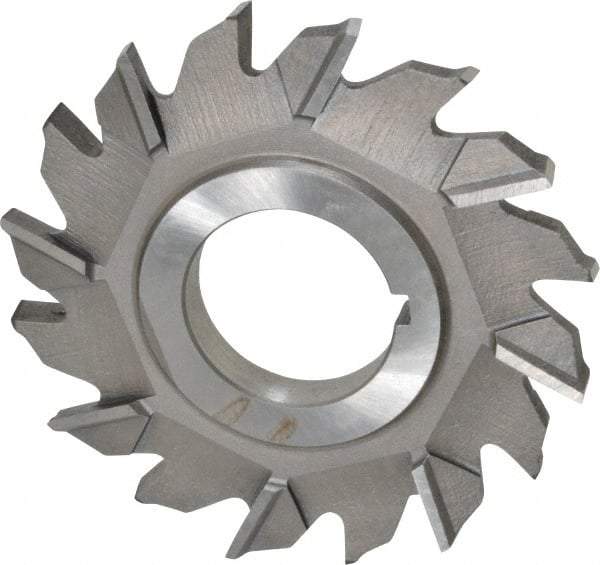 Made in USA - 2-1/2" Diam x 1/4" Width of Cut, 16 Teeth, High Speed Steel Side Milling Cutter - Staggered Teeth, Uncoated - Industrial Tool & Supply