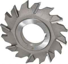 Made in USA - 2-1/2" Diam x 1/4" Width of Cut, 16 Teeth, High Speed Steel Side Milling Cutter - Staggered Teeth, Uncoated - Industrial Tool & Supply