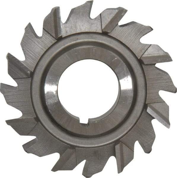 Made in USA - 2-1/2" Diam x 1/2" Width of Cut, 16 Teeth, High Speed Steel Side Milling Cutter - Staggered Teeth, Uncoated - Industrial Tool & Supply
