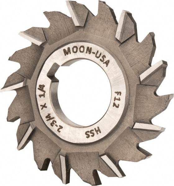 Made in USA - 2-3/4" Diam x 1/4" Width of Cut, 18 Teeth, High Speed Steel Side Milling Cutter - Staggered Teeth, Uncoated - Industrial Tool & Supply