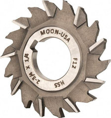 Made in USA - 2-3/4" Diam x 1/4" Width of Cut, 18 Teeth, High Speed Steel Side Milling Cutter - Staggered Teeth, Uncoated - Industrial Tool & Supply