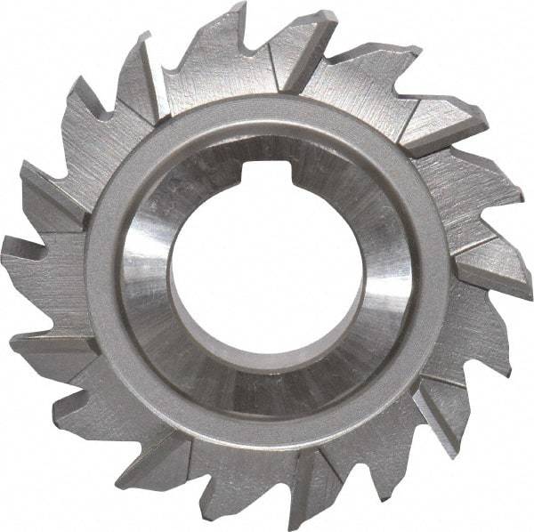 Made in USA - 2-3/4" Diam x 3/8" Width of Cut, 18 Teeth, High Speed Steel Side Milling Cutter - Staggered Teeth, Uncoated - Industrial Tool & Supply