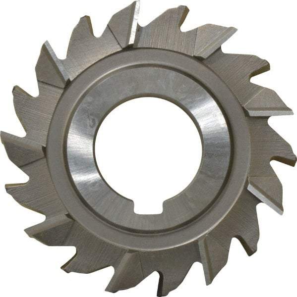 Made in USA - 2-3/4" Diam x 7/16" Width of Cut, 18 Teeth, High Speed Steel Side Milling Cutter - Staggered Teeth, Uncoated - Industrial Tool & Supply