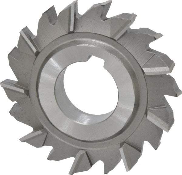 Made in USA - 2-3/4" Diam x 1/2" Width of Cut, 18 Teeth, High Speed Steel Side Milling Cutter - Staggered Teeth, Uncoated - Industrial Tool & Supply