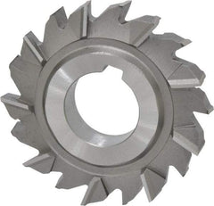 Made in USA - 2-3/4" Diam x 1/2" Width of Cut, 18 Teeth, High Speed Steel Side Milling Cutter - Staggered Teeth, Uncoated - Industrial Tool & Supply