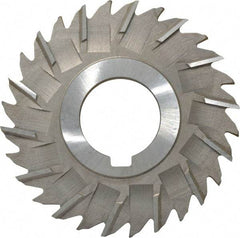 Made in USA - 3" Diam x 5/32" Width of Cut, 28 Teeth, High Speed Steel Side Milling Cutter - Staggered Teeth, Uncoated - Industrial Tool & Supply