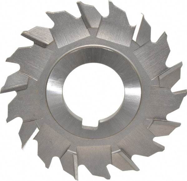 Made in USA - 3" Diam x 3/16" Width of Cut, 18 Teeth, High Speed Steel Side Milling Cutter - Staggered Teeth, Uncoated - Industrial Tool & Supply