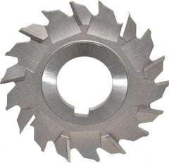 Made in USA - 3" Diam x 3/16" Width of Cut, 18 Teeth, High Speed Steel Side Milling Cutter - Staggered Teeth, Uncoated - Industrial Tool & Supply