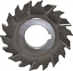 Made in USA - 3" Diam x 9/32" Width of Cut, 18 Teeth, High Speed Steel Side Milling Cutter - Staggered Teeth, Uncoated - Industrial Tool & Supply