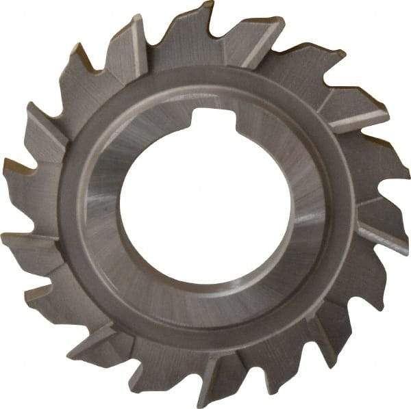 Made in USA - 3" Diam x 5/16" Width of Cut, 18 Teeth, High Speed Steel Side Milling Cutter - Staggered Teeth, Uncoated - Industrial Tool & Supply