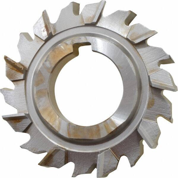 Made in USA - 3" Diam x 9/16" Width of Cut, 18 Teeth, High Speed Steel Side Milling Cutter - Staggered Teeth, Uncoated - Industrial Tool & Supply
