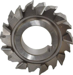 Made in USA - 3" Diam x 3/4" Width of Cut, 18 Teeth, High Speed Steel Side Milling Cutter - Staggered Teeth, Uncoated - Industrial Tool & Supply