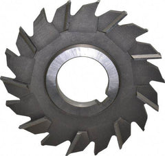 Made in USA - 4" Diam x 5/16" Width of Cut, 18 Teeth, High Speed Steel Side Milling Cutter - Staggered Teeth, Uncoated - Industrial Tool & Supply