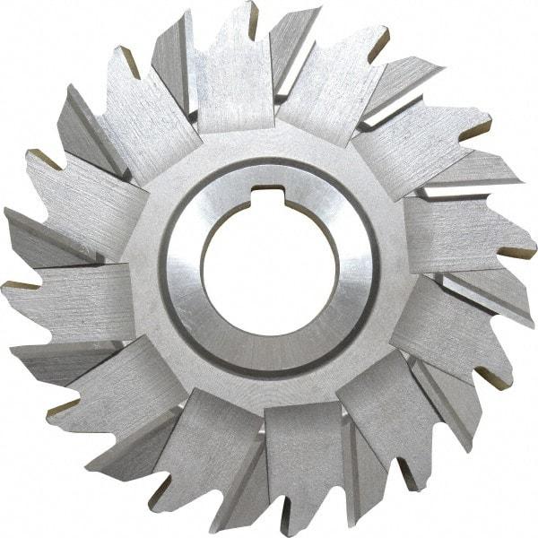 Made in USA - 5" Diam x 3/4" Width of Cut, 24 Teeth, High Speed Steel Side Milling Cutter - Staggered Teeth, Uncoated - Industrial Tool & Supply