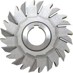 Made in USA - 5" Diam x 3/4" Width of Cut, 24 Teeth, High Speed Steel Side Milling Cutter - Staggered Teeth, Uncoated - Industrial Tool & Supply