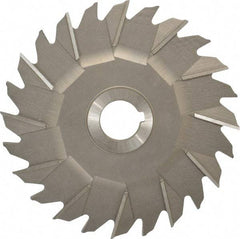 Made in USA - 6" Diam x 5/16" Width of Cut, 24 Teeth, High Speed Steel Side Milling Cutter - Staggered Teeth, Uncoated - Industrial Tool & Supply