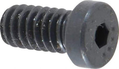 Made in USA - 1/4-20 UNC Hex Socket Drive, Low Socket Cap Screw - Grade 4037 Alloy Steel, Black Oxide Finish, Fully Threaded, 1/2" Length Under Head - Industrial Tool & Supply