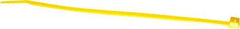 Made in USA - 7.562" Long Yellow Nylon Standard Cable Tie - 50 Lb Tensile Strength, 1.32mm Thick, 2" Max Bundle Diam - Industrial Tool & Supply
